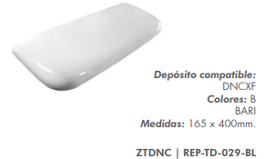 FERRUM REPUESTO - TAPA BLANCO P/ DEPOSITO NIZA      